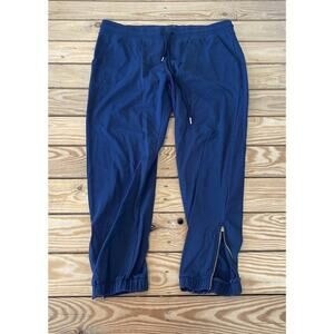 Zyia Active Jogger Zip Ankle Pants Size Large Women’s Blue